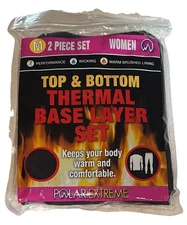 Lot 2 Pc. Top/Bottom Women Medium Thermal Base Layer Polar Extreme Set Unopened