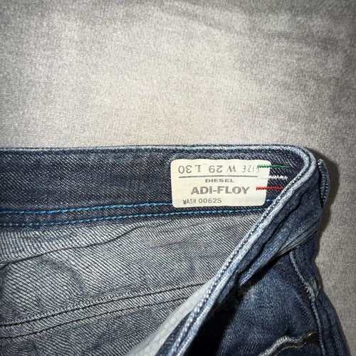 Diesel ADIDAS Adi-Floy Jeans Women 29x30 Blue Faded Distressed Embroidered 0062S - Picture 13 of 18