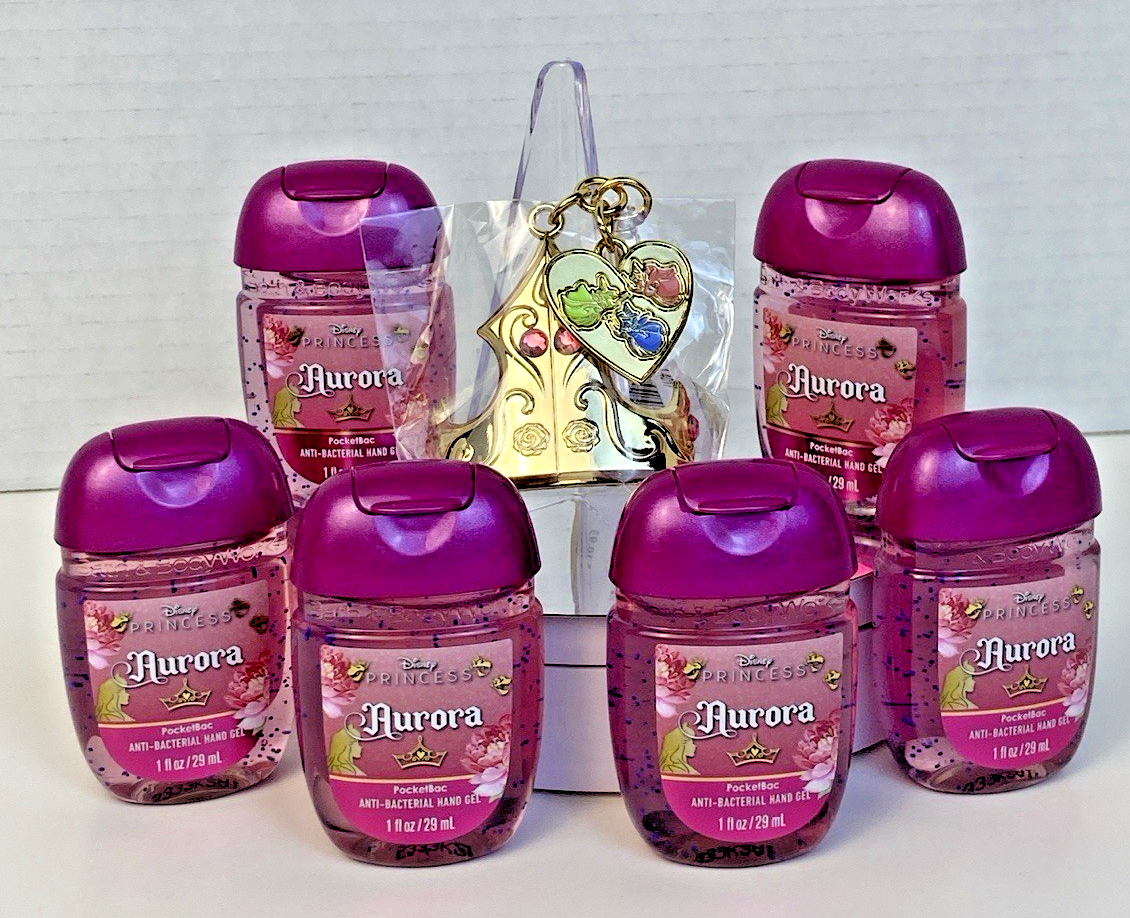 Bath & Body Works Disney Princess Aurora Pocketbac Holder & 6