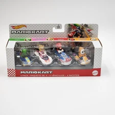 MATTEL Mario Kart Racers -Mario/Yoshi/Princess Peach/Shy Guy - Brand New Sealed