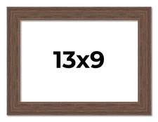13x9 Frame Brown Barnwood Picture Frame Modern Photo Frame UV Acrylic, Acid Free