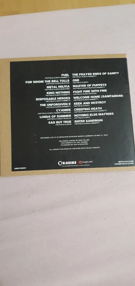 🎸 Metallica – Live in Munich – May 31, 2015 – CD officiel - Photo 2/4