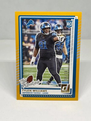 Tyleik Williams 2025 Donruss Rookies & Highlights Gold /10 #DRH-77