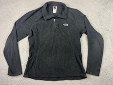 The North Face Pullover Womens Medium Black Fleece Quarter Zip Polartec Classic