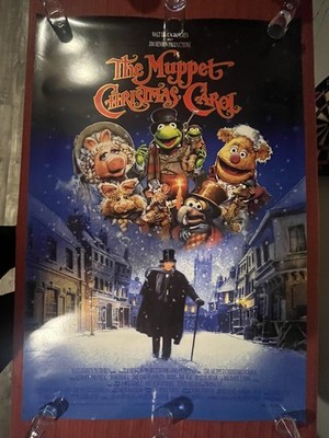 THE MUPPET CHRISTMAS CAROL Original Movie Poster, DS 27x40 Gold Foiled Lettering