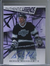 2021-22 SP Game Used Legends Purple Fragment 1/5 Bernie Nicholls #114 Auto 0gn4