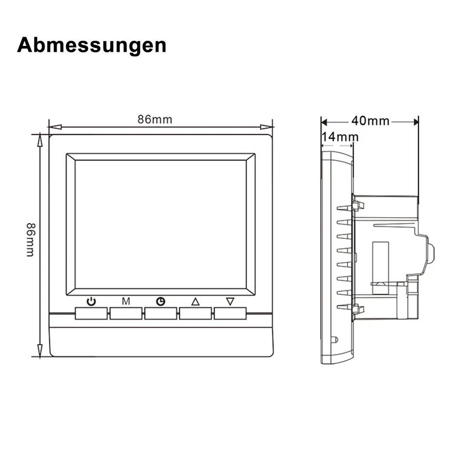 Raumthermostat Digital LCD Smart Thermostat Sprachsteuerung Fußbodenheizung wifi - Bild 2 von 4