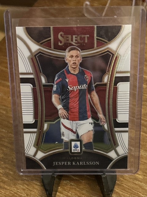 2023-24 Panini Select Jesper Karlsson White Prizm Mezzanine 5/15 #121 Bologna FC