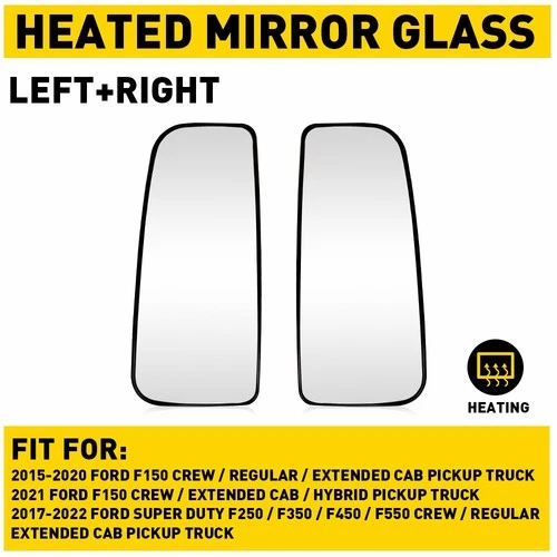 For 2015-2022 F150 F250 F350 F450 F550 Mirror Tow Glass Lower Heated LH+RH Side