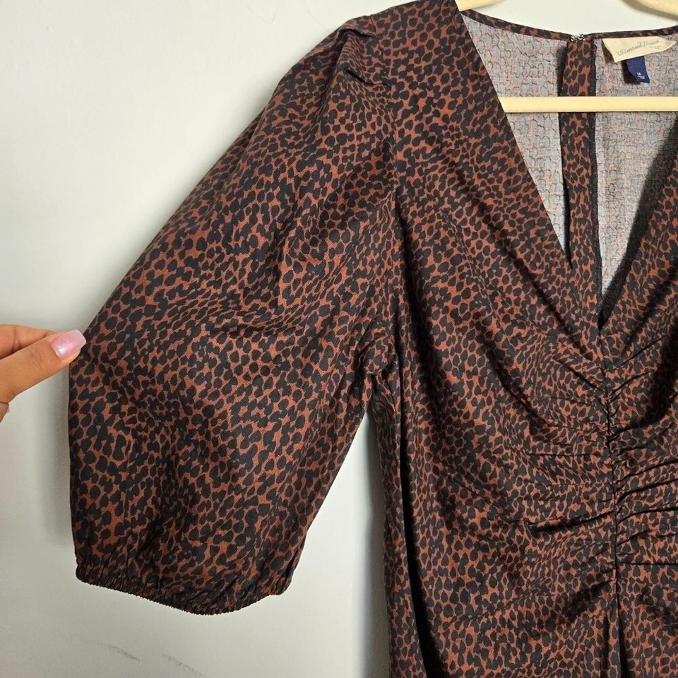 Universal Thread Rushed Mini Dress Women's 14 Mobwife Cocktail Party Holiday - Image 3 of 4