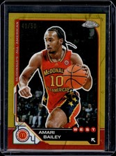 2025 Topps Chrome Mcdonald's All-American #99 Amari Bailey Gold Refractor #/50