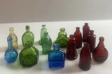 Vintage Wheaton Miniature Glass Bottles Fisch’s Schoolhouse Ink Claw Lot of 14