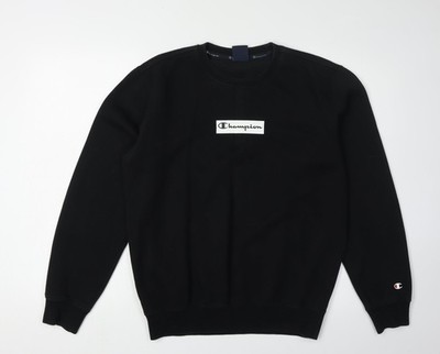 Pullover Sweatshirt Herren UK S Regular Champion Schwarz