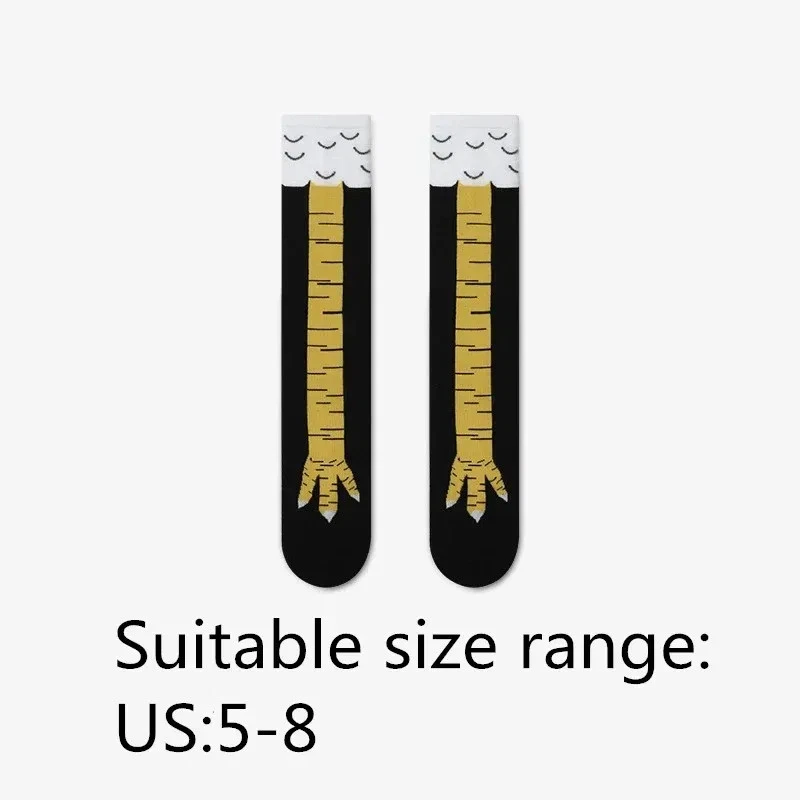 1 Pair Novelty Chicken Paw Socks Funny Cosplay Gift Men Women Chickens Leg Sock - Image 3 of 4