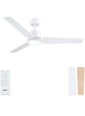 Deckenventilatoren mit Beleuchtung und Fernbedienung 52 Deckenventilator weiß leise reversibel DC