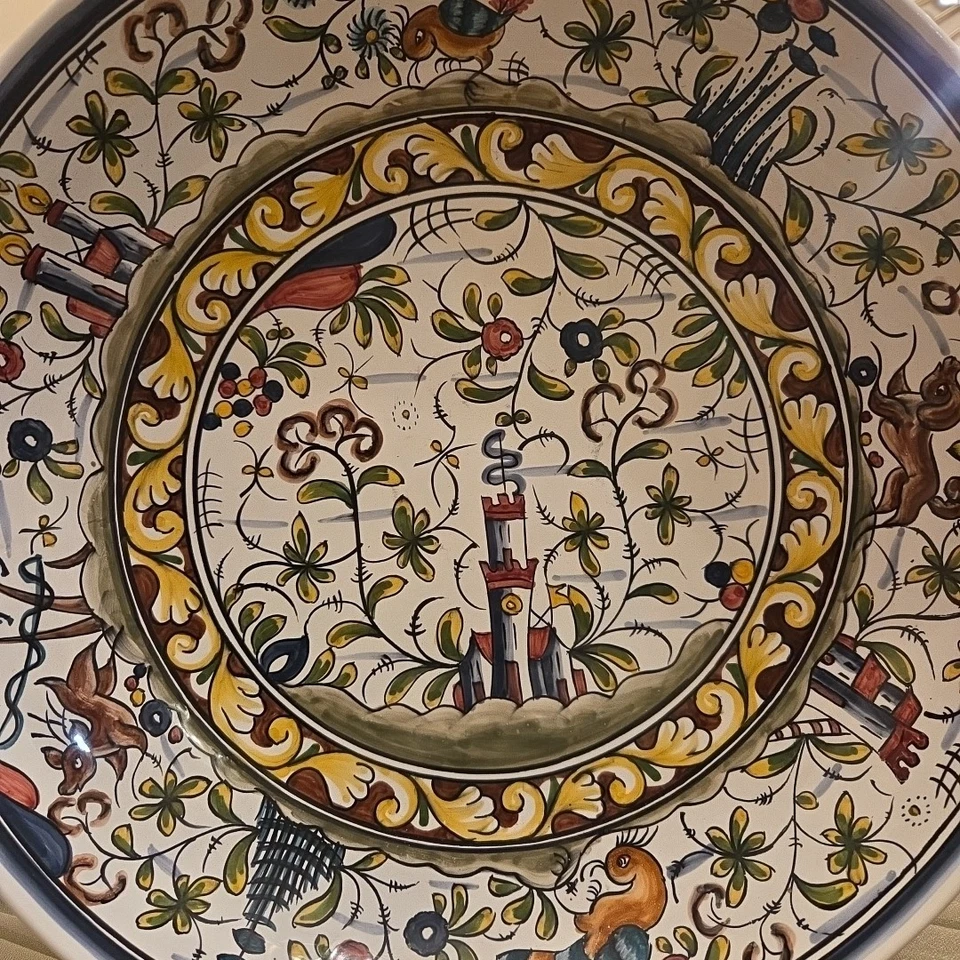 Cuenco para servir Williams Sonoma Provenza pintado a mano hecho en Portugal 14,5 pulgadas  Foto 4 de 4