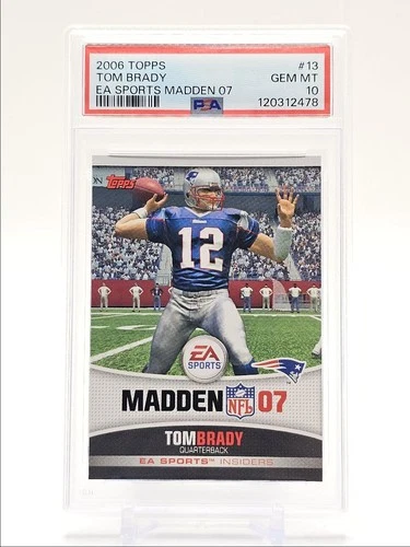 TOM BRADY 2006 TOPPS EA SPORTS MADDEN O7 FOOTBALL PSA 10 Q0004