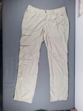 Columbia Omni Shade Pants Womens 8 Beige Hiking Light Utility Rip Stop