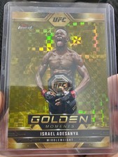2025 Topps UFC Finest Israel Adesanya Golden Moments Checkerboard #GM-9