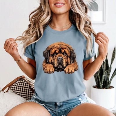 Tibet Mastiff Hunde Tiere Damen T-Shirt Große Rasse Haustier