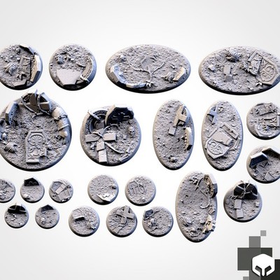 Graveyard Bases | Txarli Factory | Round/Oval | Miniature | 3d Print | Mini