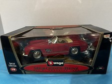 Bburago Diamonds Diecast 1957 MERCEDES BENZ 300 SL Roadster Red Conv 3023