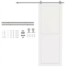 HOMCOM Sliding Door Hardware Kit Smooth Quiet 152cm Silver Tone
