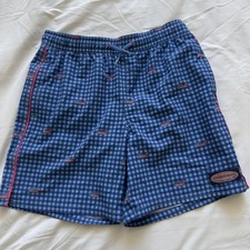 Vineyard Vines Youth Swim Trunks Boys' Size M Mesh-Lined with Whale Design