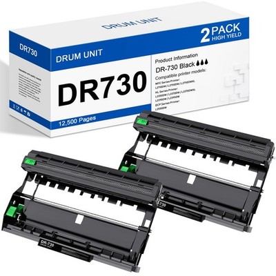 DR730 Drum Unit 2 Pack NOT Toner Replacement for Brother DR-730 DR730 Drum Un...