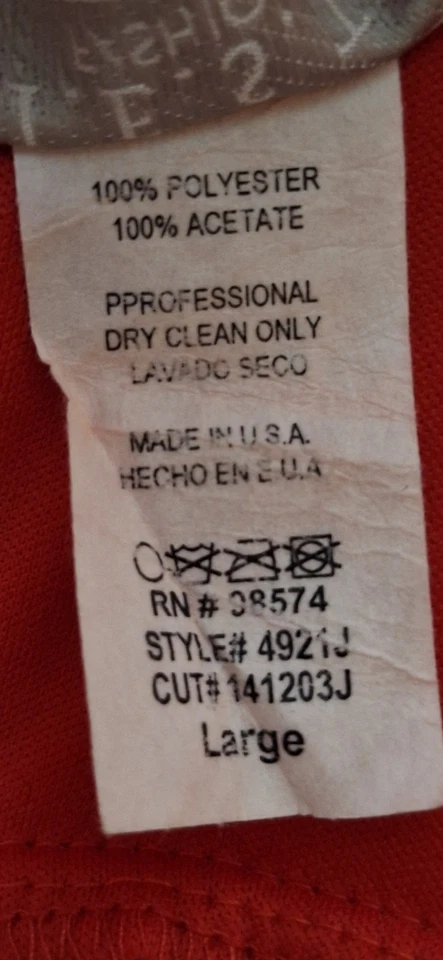 FIESTA Fashion Bridesmaid Dress In Red Size Large Made In USA 57 inch length - Image 3 of 4