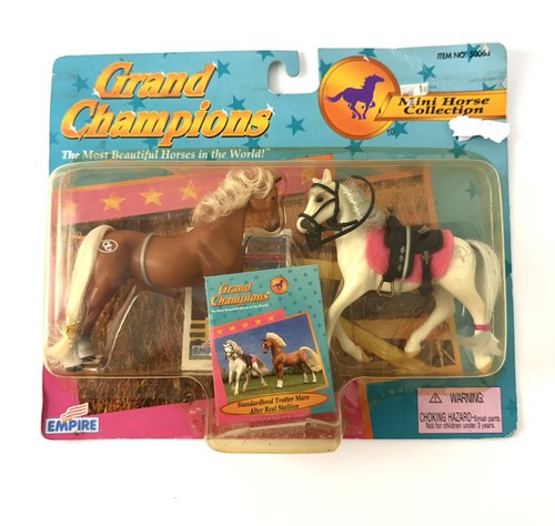Grand Champions Mini Horse Figurine Twin Set Standardbred Mare & Stallion