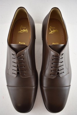 Christian Louboutin Cortomale Flat Brown Leather Dress Oxford Derby Loafer 45 12 s-l1200.jpg main image 2