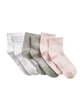 GAP Boys Quarter Crew Socks, Multi-Pack Kids Soft  4-6, Multi