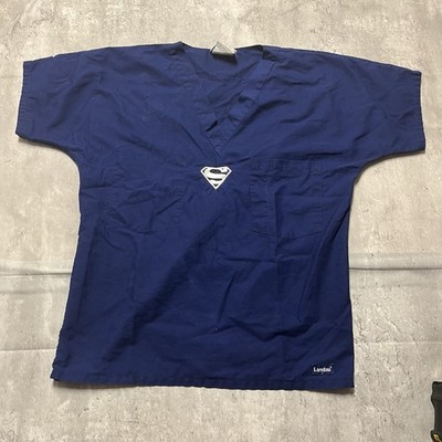 Landua Womens V Neck Scrub Marvel Size Small Blue Nursing Medical