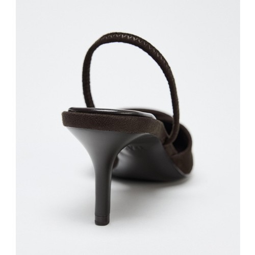 RARE!!! ZARA women's US 10 Dark Brown Pointed Toe Heels NWT - Picture 18 of 18