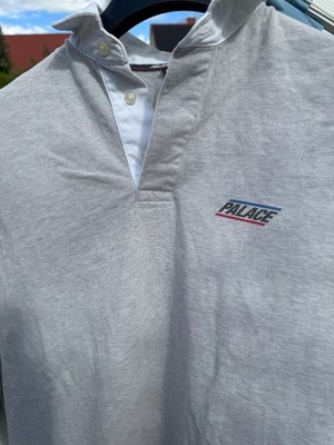 PALACE Langarmpoloshirt GR.S Hellgrau