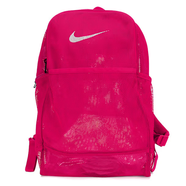 Nike Brasilia Unisex Mesh Backpack - Rose / White