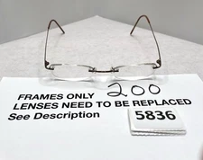 MARCHON AIRLOCK2 - 760 56 140 EYEGLASSES TITANIUM BROWN/BRONZE RIMLESS FRAME