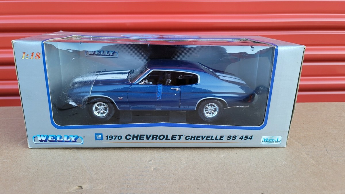 1:18 Welly - 1970 Chevrolet Chevelle Ss 454 Blue | eBay