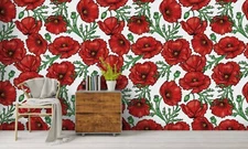 3D Floral Pattern Wallpaper Wall Mural Removable Self-adhesive Sticker 460