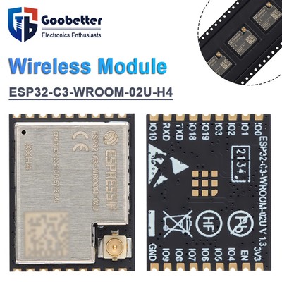 ESP32-C3-WROOM-02U-H4 2.4GHz WiFi + Bluetooth BLE5.0 4MB Flash Wireless Module