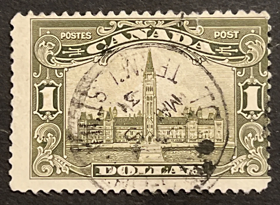 Sellos de viaje: estampillas de Canadá Scott #159 edificio del Parlamento usadas estampadas a mano Foto 2 de 4