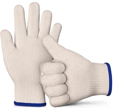 Heat Resistant Gloves - BBQ Gloves Heat Resistant Cooking Oven Gloves with Finge