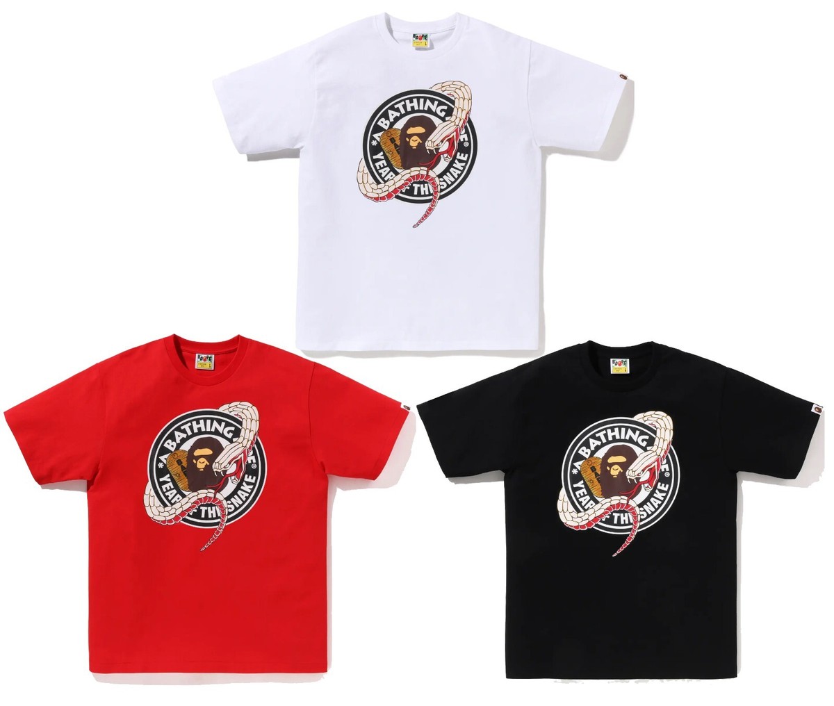 A BATHING APE Men's YEAR OF THE SNAKE TEE 1L20110003 r | eBay
