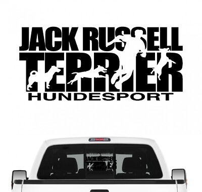 Jack Russell Terrier Hundesport Auto Aufkleber Hund Folie Jacky Jackie Sport Dog