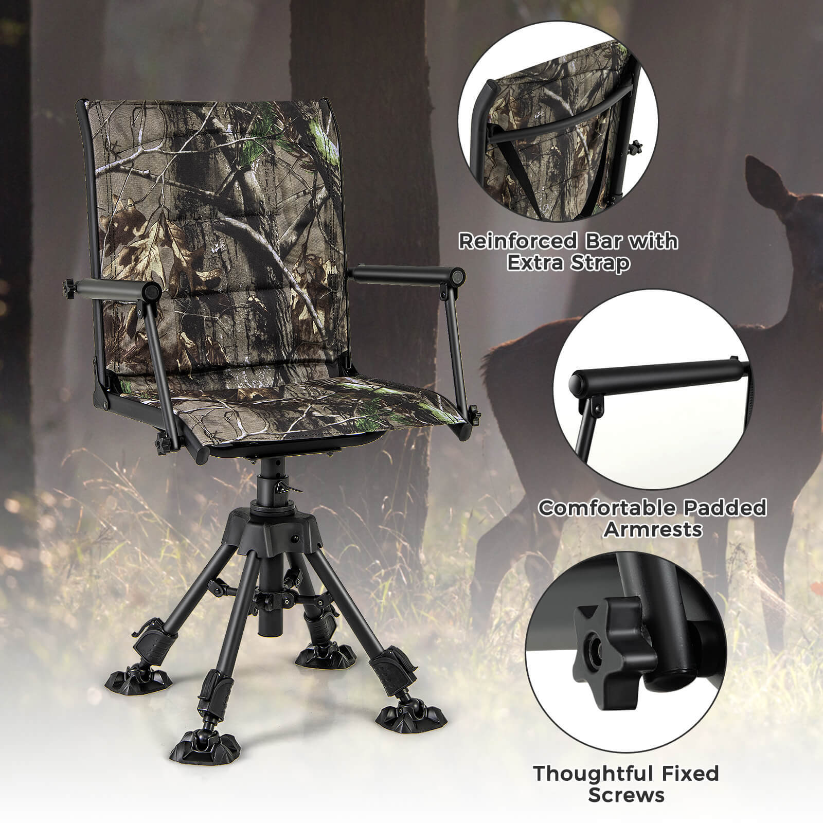 G100 Vs Millennium Outdoors G-450 Ground Blind Chair Grand View
