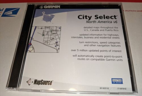 Garmin Update DVD City Select North America v6 StreetPilot c330 NEW - Afbeelding 1 van 3