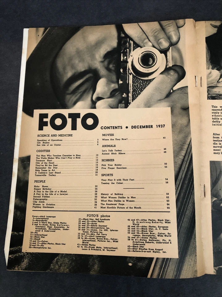 Vintage Magazine : Foto / December 1937 / SH - Image 3 of 4