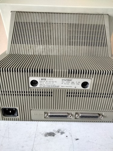 WYSE 900109-07 WY-60-02-01 AMBER FONT MONITOR WITH POWER CORD-"AS IS" - Picture 6 of 10
