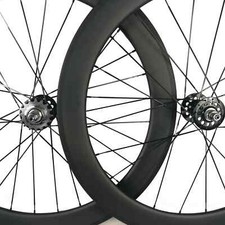 Clincher ruote pista carbonio monovelocità 50mm 60mm profondità 25mm larghezza 